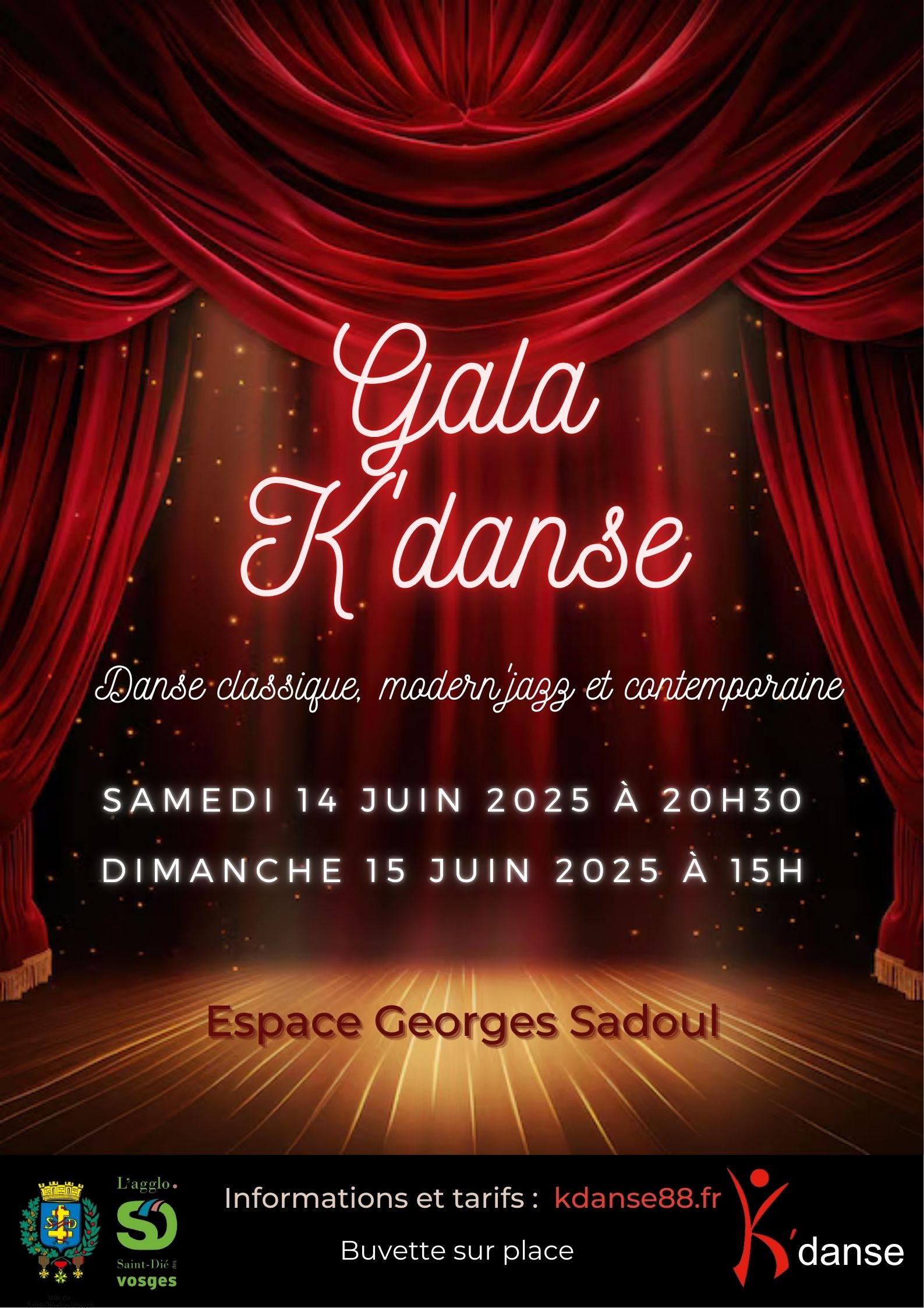 Affiche gala de danse association Kdanse Saint-Dié